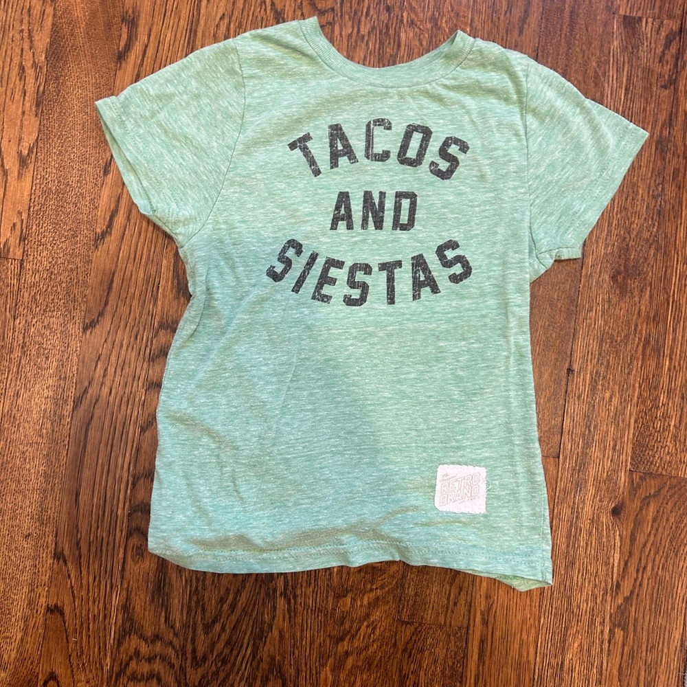 Boy light green t shirt size 5